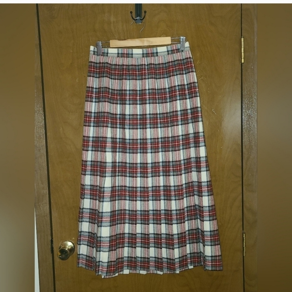 Vintage wool midi pleated skirt sz 14